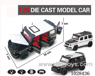 1:28 pull back alloy  Simulation opens 6 doors car with light&music 2color mixed loading