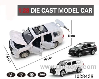 1:28 pull back alloy  Simulation opens 6 doors car with light&music 2color mixed loading