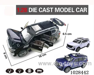 1:28 pull back alloy  Simulation opens 6 doors car with light&music 3color mixed loading