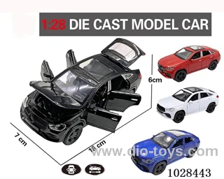 1:28 pull back alloy  Simulation opens 6 doors car 4color mixed loading