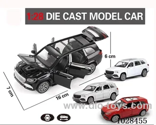 1:28 pull back alloy  Simulation opens 6 doors car 4color mixed loading