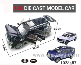 1:28 pull back alloy  Simulation opens 6 doors car 3color mixed loading