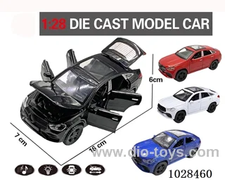 1:28 pull back alloy  Simulation opens 6 doors car with light&music 4color mixed loading