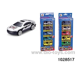 Sliding alloy car in 5pcs window box