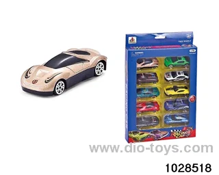 Sliding alloy car in 10pcs window box