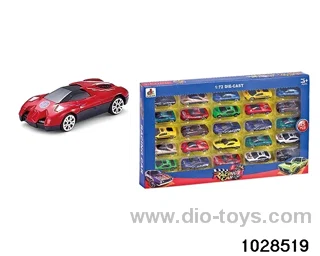 Sliding alloy car in 25pcs window box