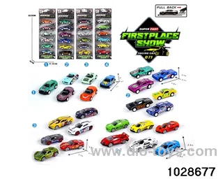Alloy Pull Back Car in 6pcs window box