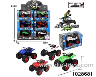 Alloy recycled beach motorcycle in display box