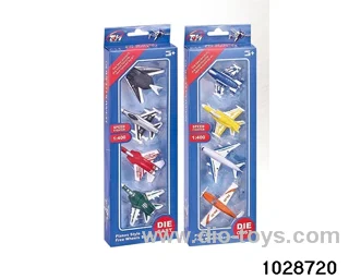 Gliding alloy aircraft in 4pcs window box