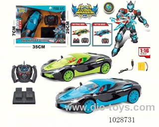 1:16 4-WAY RC CAR WITH PEDAL REMOTE CONTROL 2 COLOR MIX