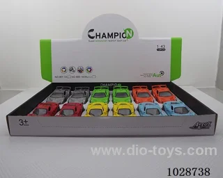 1:43 pull back alloy car 2sets&6color mixed loading