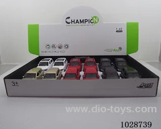 1:43 pull back alloy car 2sets&6color mixed loading