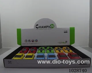 1:43 pull back alloy car 2sets&6color mixed loading
