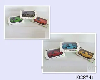 1:43 pull back alloy car 2sets&6color mixed loading