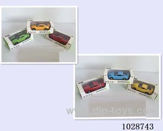 1:43 pull back alloy car 2sets&6color mixed loading