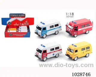 1:18 pull back alloy car with sound &light in display box