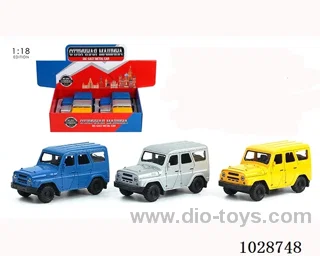 1:18 pull back alloy car with sound &light in display box