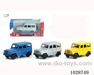 1:18 pull back alloy car with sound &light in window  box