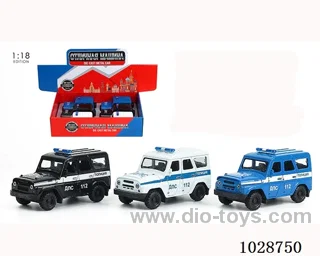 1:18 pull back alloy car with sound &light in display box