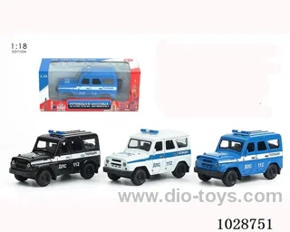 1:18 pull back alloy car with sound &light in window  box