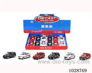 1:36 pull back alloy car in display box