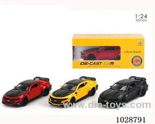 1:24 pull back alloy car with sound&light 3color mixed loading
