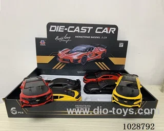 1:24 pull back alloy car with sound&light 3color mixed loading