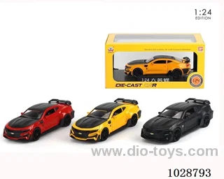 1:24 pull back alloy car with sound&light 3color mixed loading