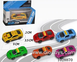 1:60 pull back alloy car 6 sets mixed loading in window box
