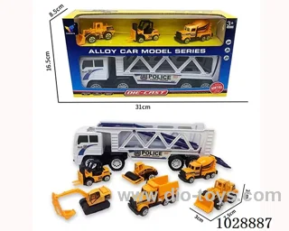 friction car& 3pcs alloy car set in window box