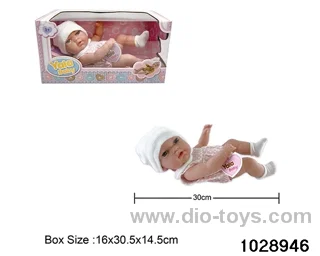 12-inch pond rubber doll in window box