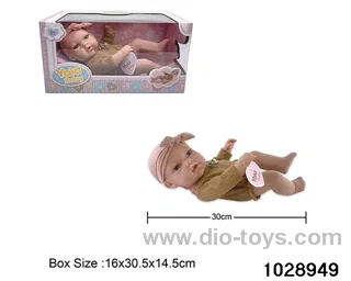 12-inch pond rubber doll in window box
