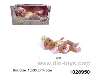 12-inch pond rubber doll in window box