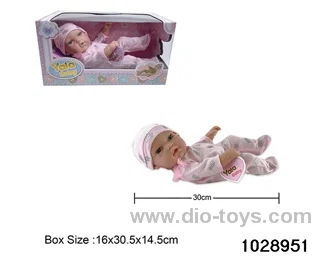 12-inch pond rubber doll in window box
