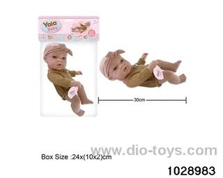 12-inch pond rubber doll in poly bag header