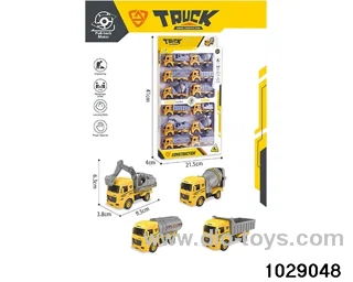 12pcs Back to the force engineering car mixed