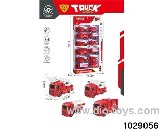 12pcs Back to the fire truck mixed