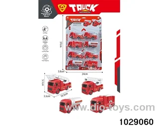 8pcs Back to the fire truck mixed