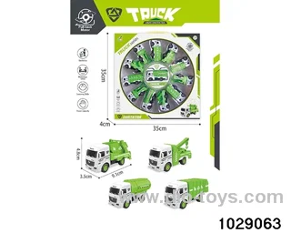 12pcs Back to the sanitation truck mixed