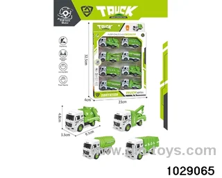8pcs Back to the sanitation truck mixed