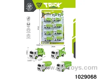 8pcs Back to the sanitation truck mixed