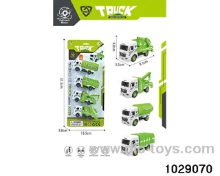 4pcs Back to the sanitation truck mixed