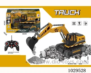 RC Engineering excavator in window box