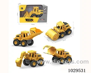 friction car 4sets mixed loading  in  window  box