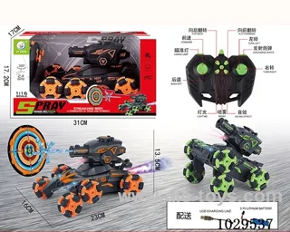 1：16  11ch  RC stunt car with water bomb spray music light 2color mixed loading  include battery