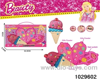 make-up toys in window box