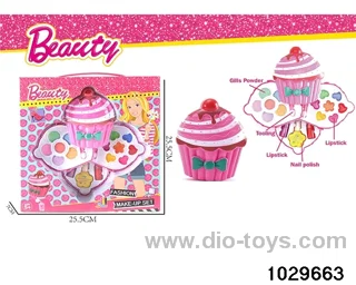 make-up toys in window box