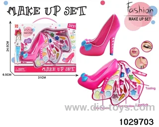 make-up toys in window box