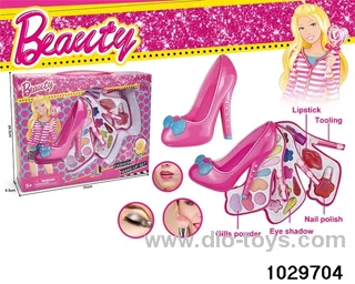 make-up toys in window box