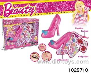 make-up toys in window box
